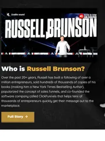 Top of the Russell Brunson funnel